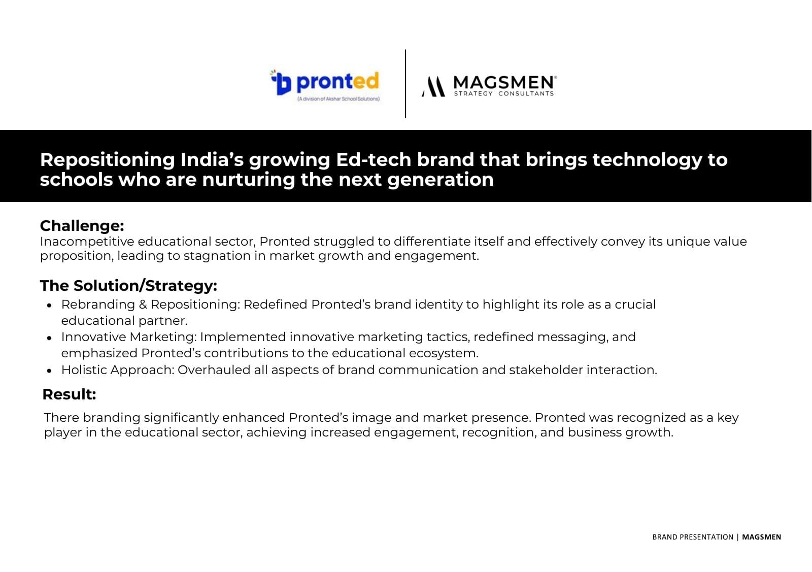 Pronted case study